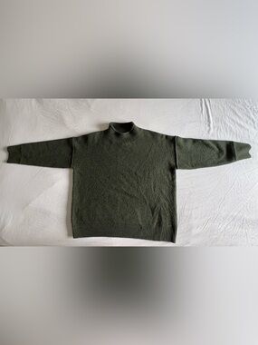 Sage Olive Green Women's Mock Neck Sweater Large